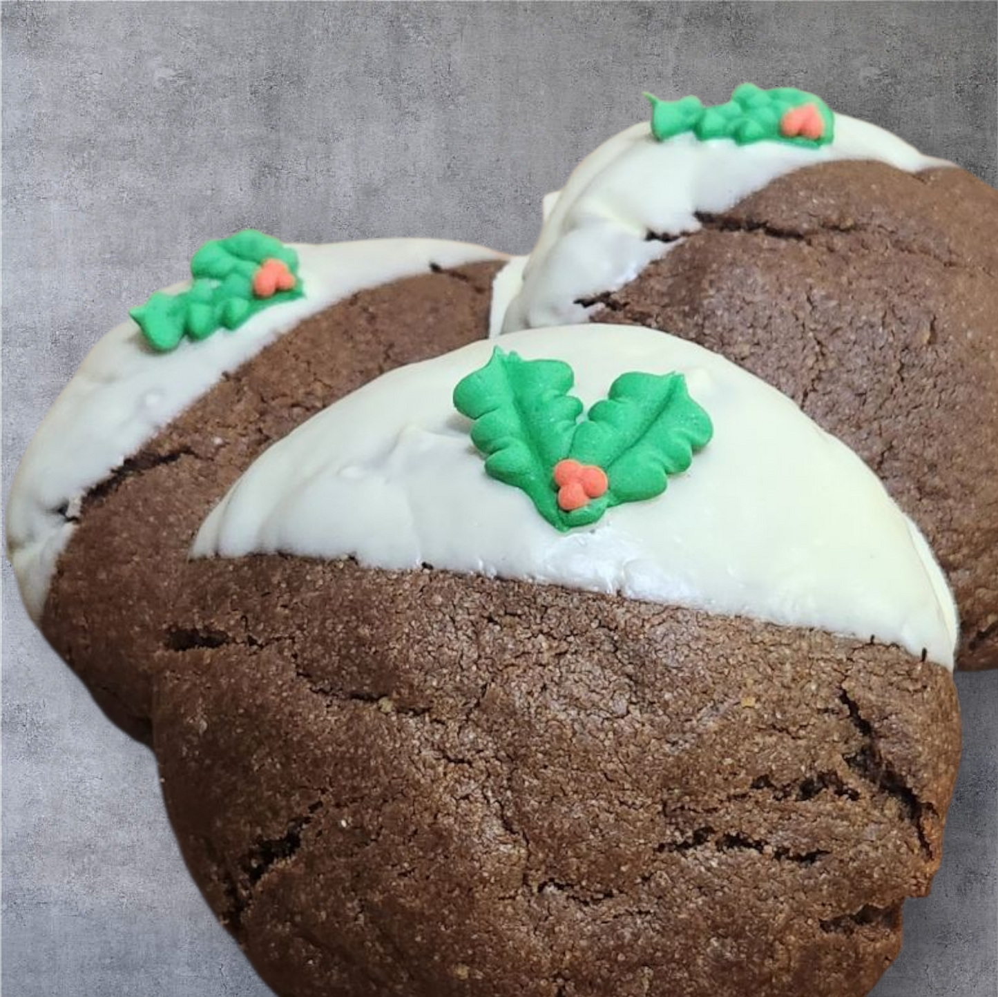 Christmas Pudding Cookies - Pack of 3